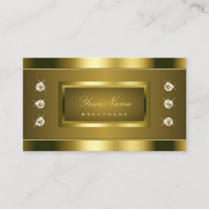 Luxury Guld Effect med Bright Faux Rhinestones Visitkort