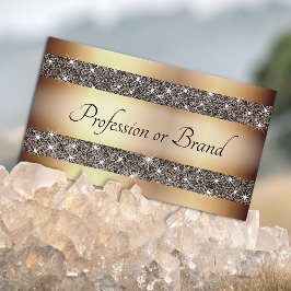 Luxury Guld Effect med Golden Glitter Stars Noble Visitkort
