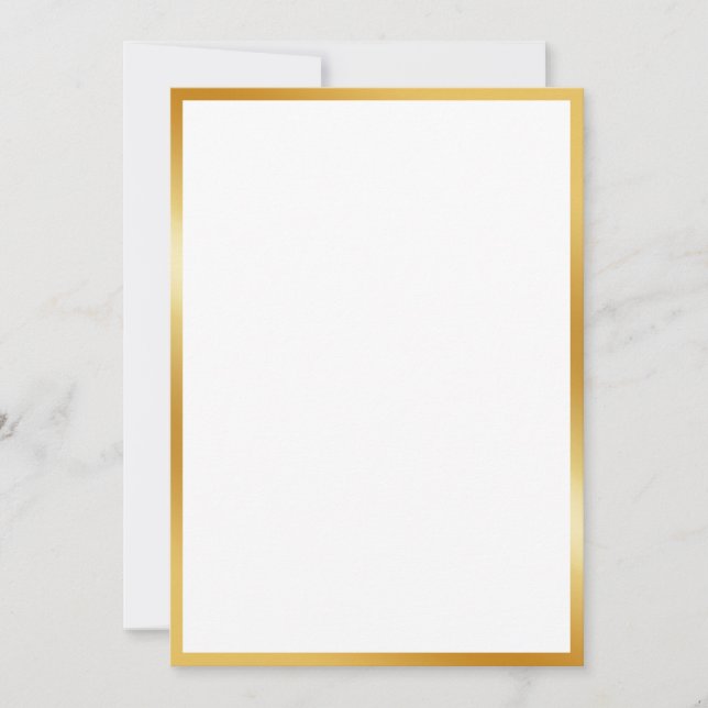 Luxury guld, effekt inbjudningar (Framsida)