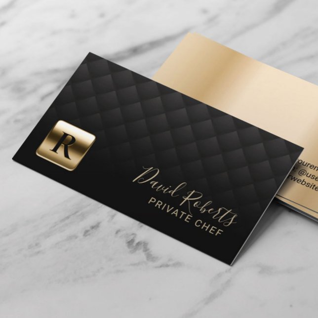 Luxury Guld Emblem Professionell Party Private Che Visitkort (Skapare uppladdad)