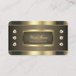Luxury Guld Färg med Luminous Faux Rhinestones Visitkort