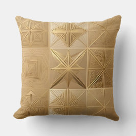 Luxury Guld Geometric Mönster - Dekorativ kudde