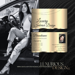 Luxury Guld Glamoral Chic med Photo Professionell Visitkort