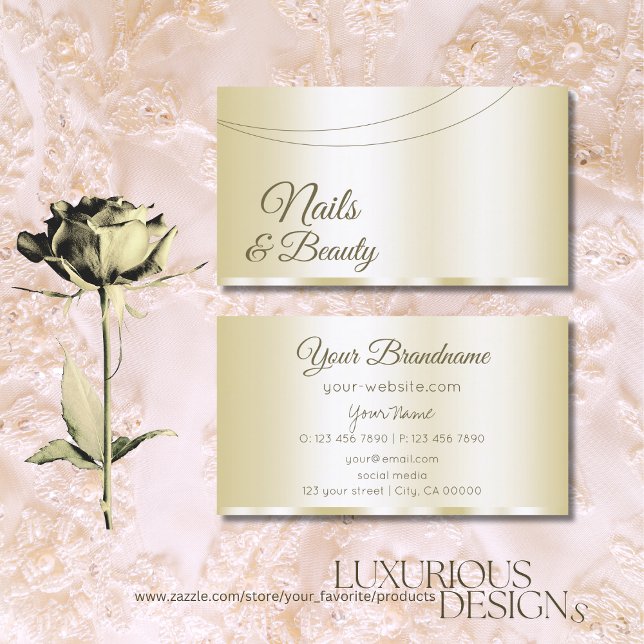Luxury Guld Glamous Professionell och Simple Visitkort (Skapare uppladdad)