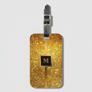 Luxury Guld Glitter Bagagebricka