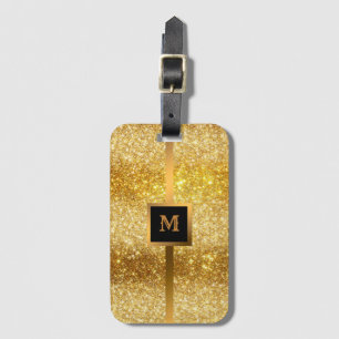 Luxury Guld Glitter Bagagebricka
