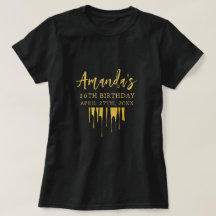 Luxury Guld Glitter Drips Sweet 16 Birthday