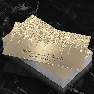 Luxury Guld Glitter driver Modern Beauty Salon Visitkort