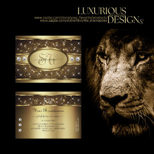 Luxury Guld Glitter Gnistra Diamond Stars Monogram Visitkort