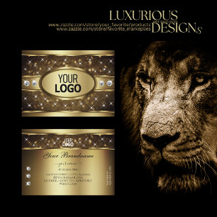 Luxury Guld Glitter Gnistra Stars Diamonds Logotyp Visitkort