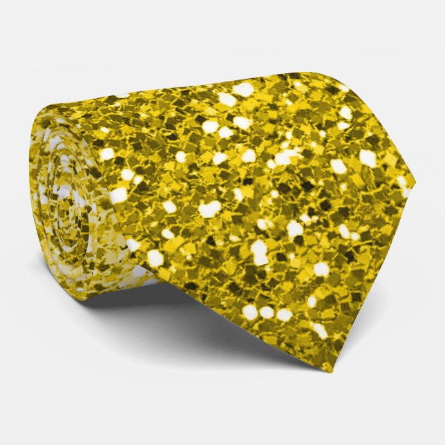 Luxury Guld Glitter Gradient Neck Tie Slips (Rullad)