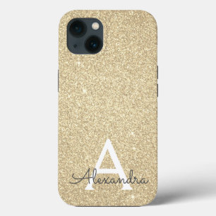 Luxury Guld Glitter och Gnistra Monogram Fodral-Ma