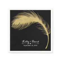 Luxury Guld Glitter Peacock Feather Modern Bröllop