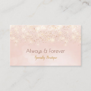Luxury Guld Glitter Romantic Rosa Bokeh Visitkort