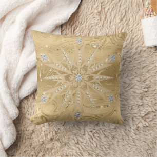 Luxury Guld Glitter Snowflake Diamond Kudde