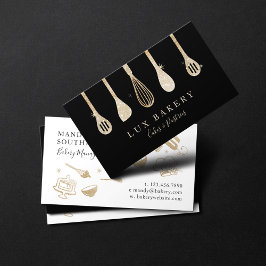 Luxury Guld Gnistra Golden Bakers Utensils Visitkort