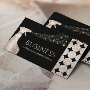 Luxury Guld House Städning Service Spray Cleaner Visitkort