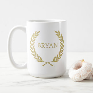 Luxury Guld Laurel WandeMonogram Kaffemugg