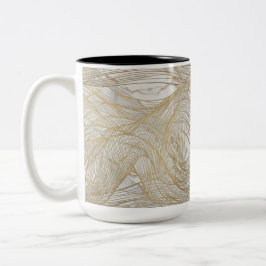 Luxury Guld Line Abstrakt Mugg - Elegant Modern De