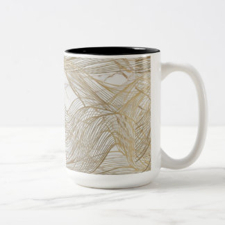 Luxury Guld Line Abstrakt Mugg - Elegant Modern De