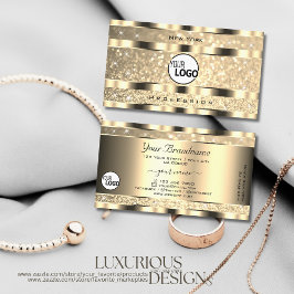 Luxury Guld Luminous Glitter Stars lägger till Log Visitkort