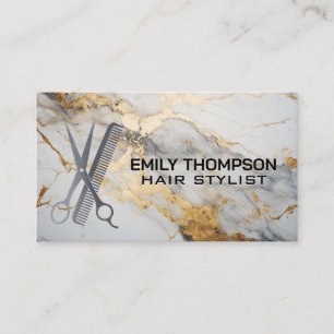 Luxury Guld Marble Salon Verktyg Visitkort