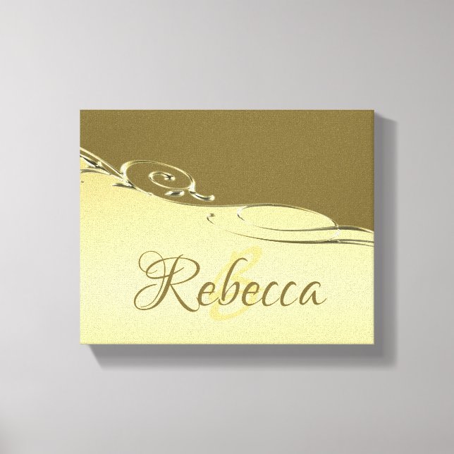 Luxury guld metall-dekorativ för militärt guld canvastryck (Framsida)