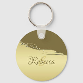 Luxury guld metall dekorativ för militärt guld, nyckelring