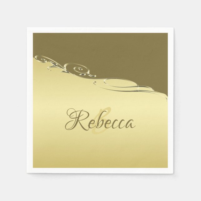 Luxury guld metall-dekorativ för militärt guld pappersservett (Framsidan)