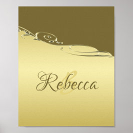 Luxury guld metall-dekorativ för militärt guld poster