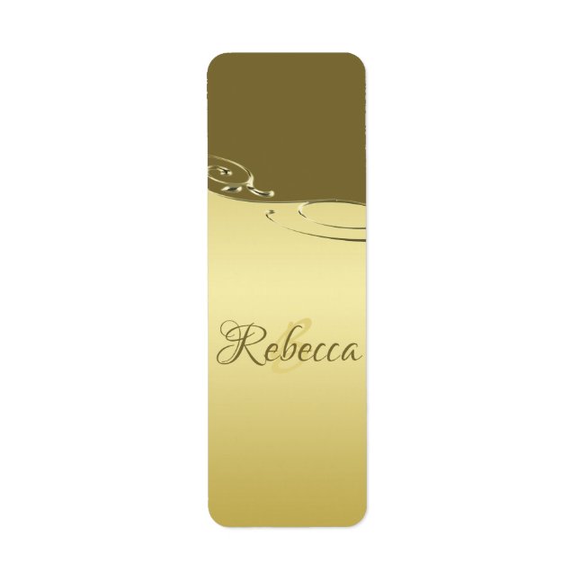 Luxury guld metall-dekorativ för militärt guld returadress etikett (Framsidan)