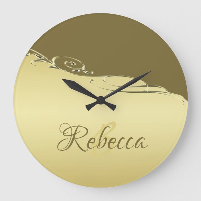 Luxury guld metall-dekorativ för militärt guld stor klocka (Framsida)