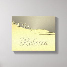 Luxury guld metall-dekorativ på guld och silver canvastryck