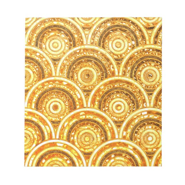 Luxury Guld Metall Foil Glitter Dots Circles Anteckningsblock (Framsida)