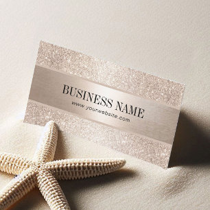 Luxury Guld Modern Gnistra Glitter Salon & SPA Visitkort