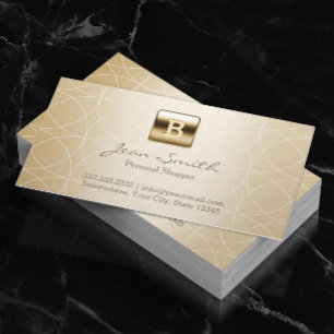 Luxury Guld Monogram Geometric Personal Shopper Visitkort