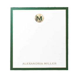 Luxury Guld Monogram Initial Namn Anteckningsblock
