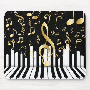 Luxury Guld Music Note Piano nycklar Musmatta