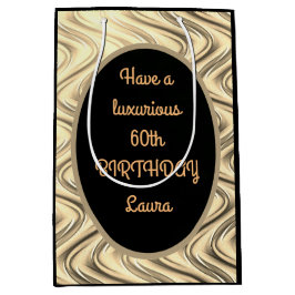 Luxury Guld och Black Personlig 60:e födelsedagen