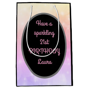 Luxury Guld och Rosa Personlig 21:a födelsedagen