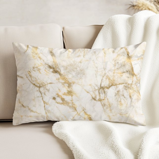 Luxury Guld och White Marble Prydnadskudde (Skapare uppladdad)