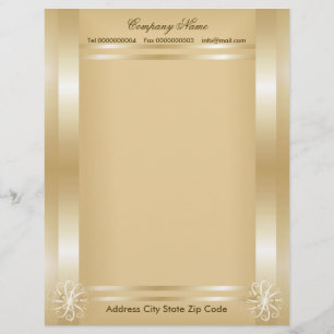 Luxury Guld Ram Letterhead Brevhuvud