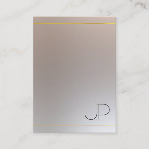 Luxury Guld Silver Se Monogrammed Modern Elegant Visitkort