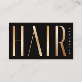Luxury Guld Simple Hair Extensions After Care Card Visitkort