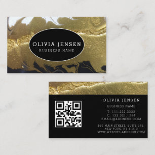 Luxury Guld Sparkling Glitter Glamous Marble Visitkort