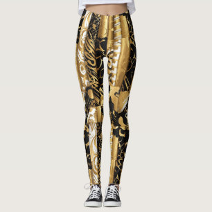 Luxury Guld Titta Leggings
