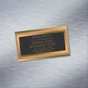 Luxury Guld Wood Modern Magnetiska Visitkort