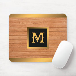 Luxury Guld Wood Modern Monogramme Musmatta