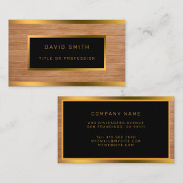 Luxury Guld Wood Modern Visitkort