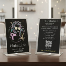 Luxury Hairstylist Beauty Salon Modern Black